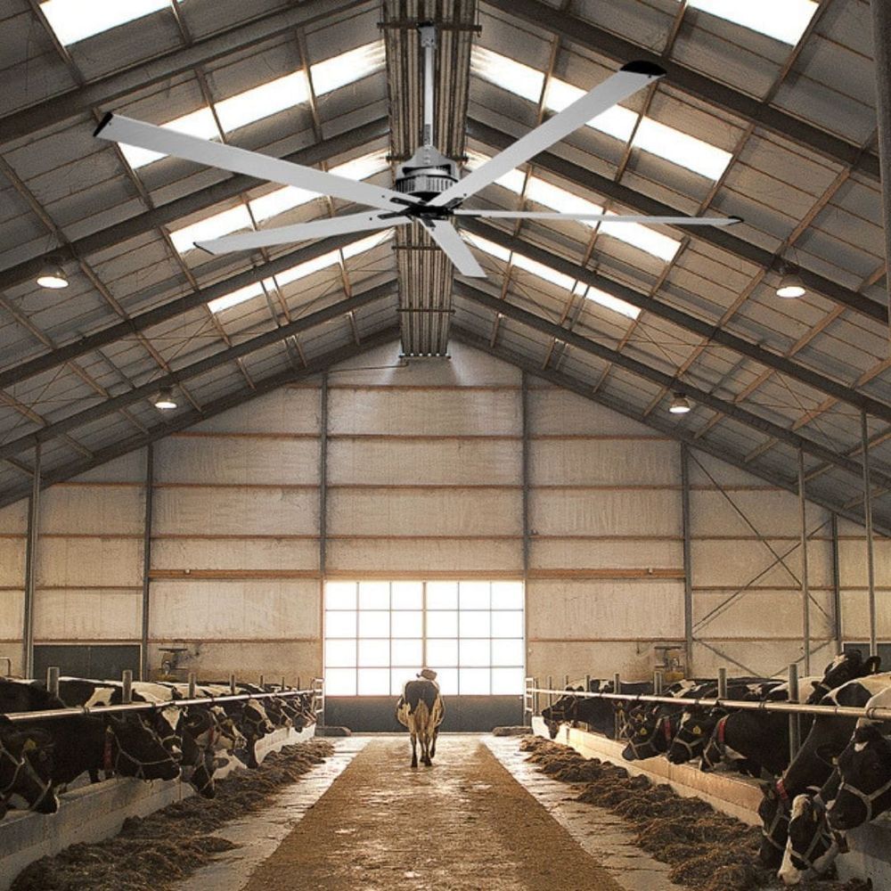 Destratificateur d'air en entrepôt