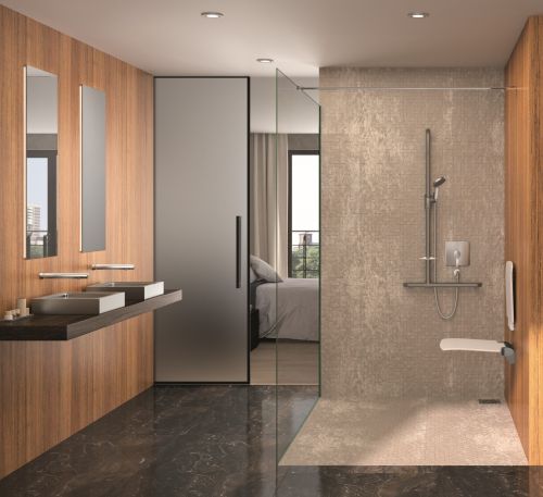 Salle de bain PMR moderne
